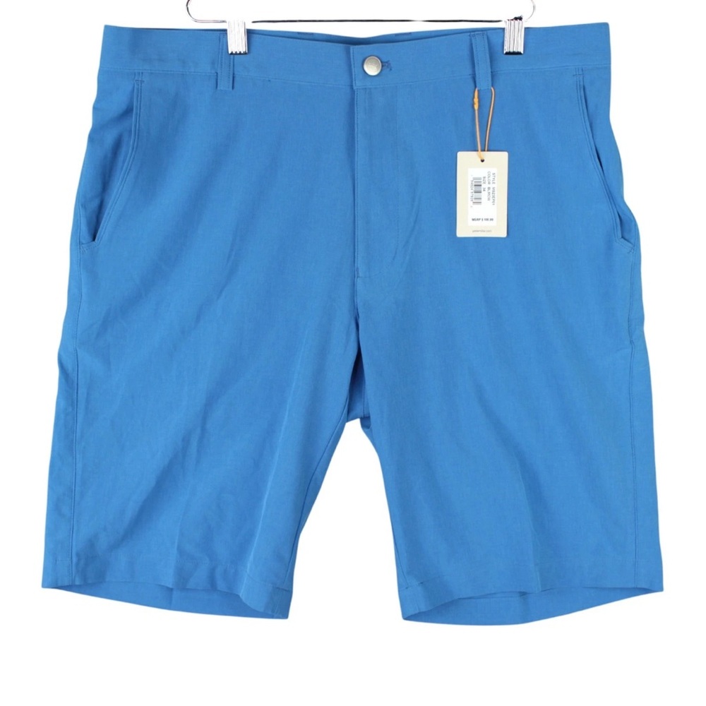 Peter Millar Crown Sport Shackleford Hybrid Shorts Men Size 34 10" Blue NWT $100